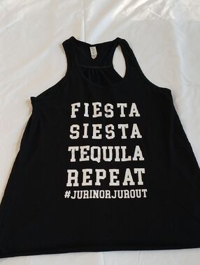 Abella Black Sleeveless Tank Top with Mesh Trim